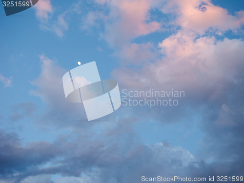 Image of Blue blue sky with clouds background