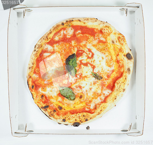 Image of Margherita pizza carton