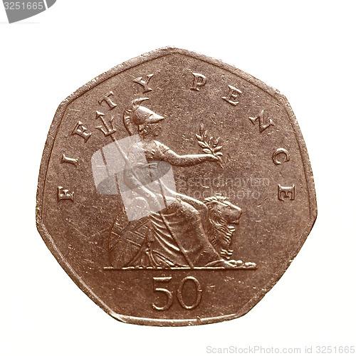 Image of Retro look Fifty pence coin