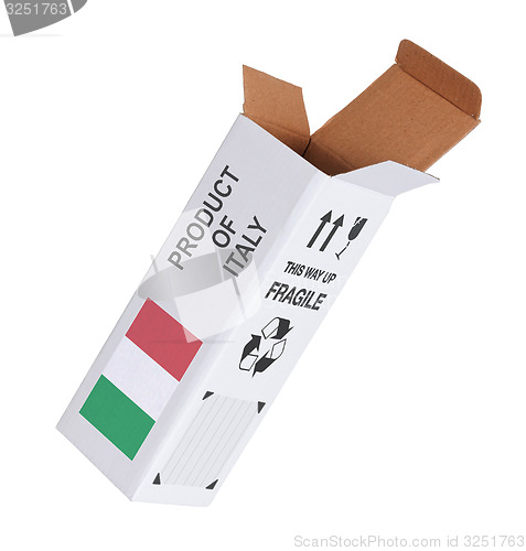 Image of Concept of export - Product of Italy