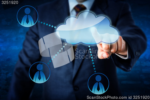 Image of Manager Accessing Human Resources Via The Cloud