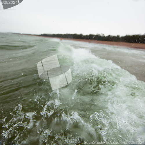 Image of Beach and stormy water in Hanko, Finland