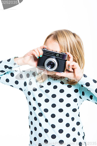 Image of Girl with an old camera