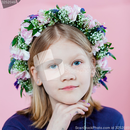 Image of Portrait of a girl with garland