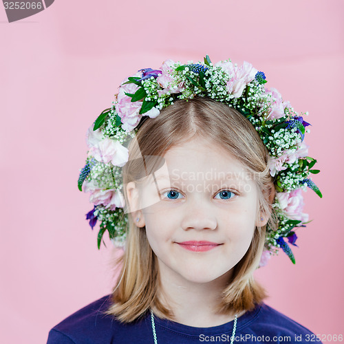 Image of Portrait of a girl with garland