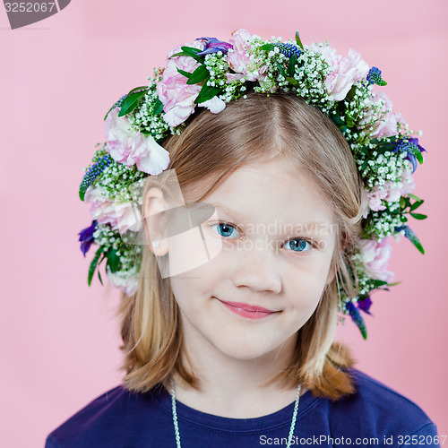 Image of Portrait of a girl with garland