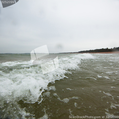 Image of Baltic sea on a stormy day