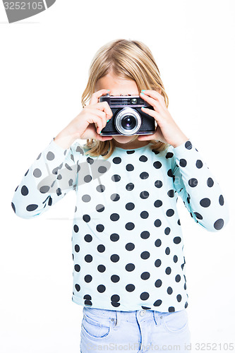 Image of Girl with an old camera