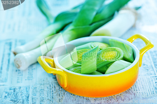 Image of raw leek