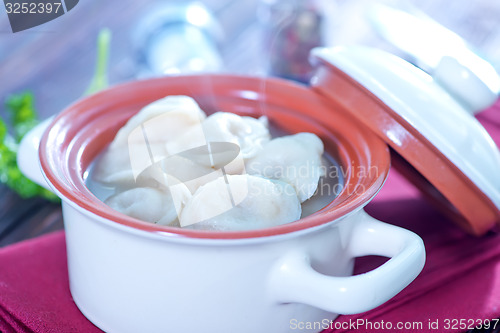 Image of pelmeni with meat