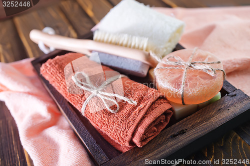 Image of towels and soap