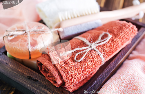 Image of towels and soap