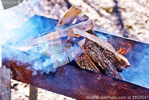 Image of barbecue in the forest