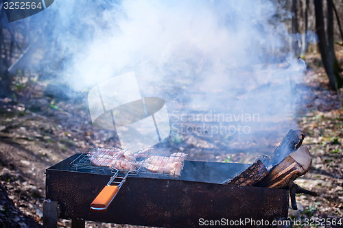 Image of barbecue in the forest