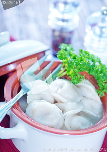 Image of pelmeni with meat