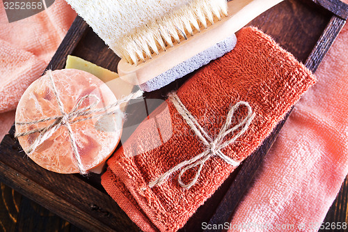 Image of towels and soap