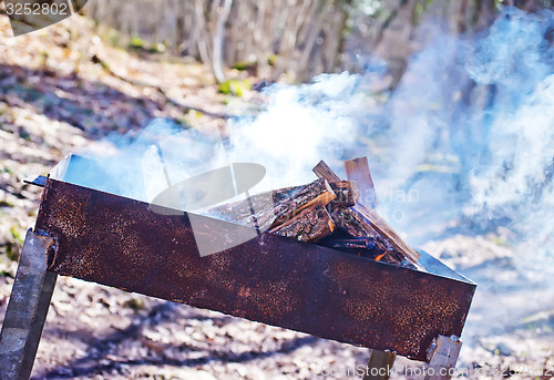 Image of barbecue in the forest