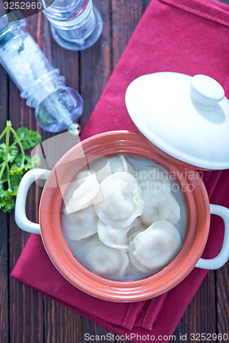 Image of pelmeni with meat