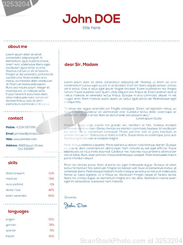 Image of Simple cover letter design for resumes 