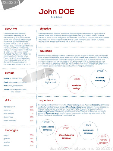 Image of Simplistic modern cv curriculum vitae cv design