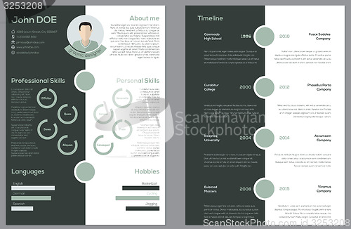 Image of Modern 2 sided cv resume