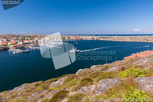 Image of Colored houses village de smogen in sweden