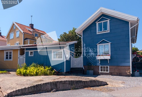 Image of Colourful gables of the wooden sheds