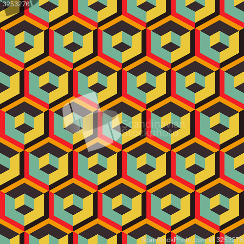 Image of Honeycomb background 3d. Mosaic. Vector illustration. 