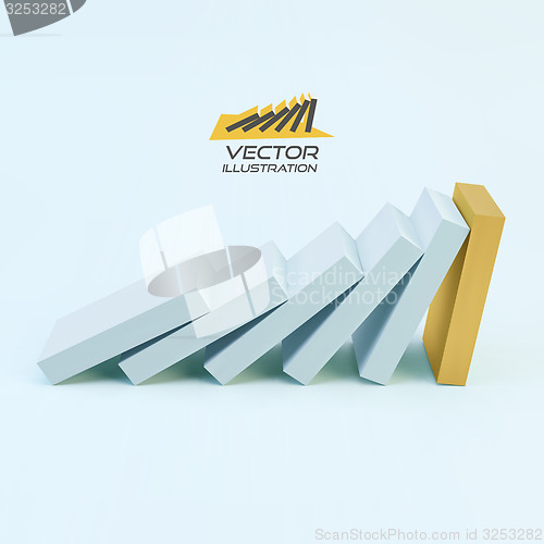 Image of Business 3D concept illustration. 