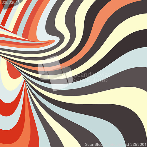Image of 3d spiral abstract background. Optical Art. Vector illustration.