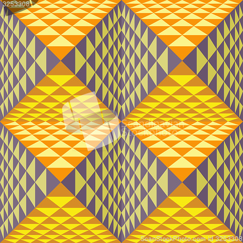Image of Abstract geometrical background with pyramids. Seamless pattern.