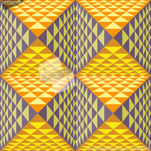 Image of Abstract geometrical background with pyramids. Seamless pattern.