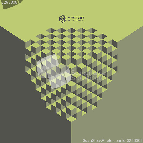 Image of Abstract background with 3D-effect. Vector illustration. 
