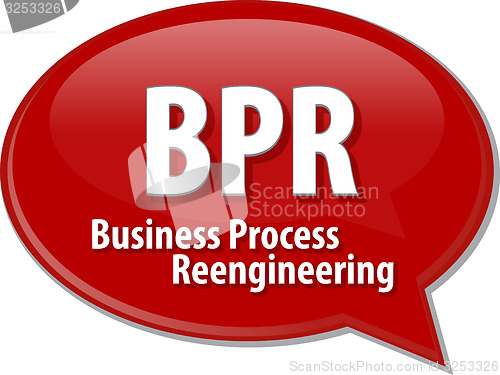 Image of BPR acronym word speech bubble illustration