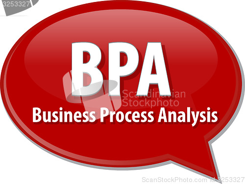 Image of BPA acronym word speech bubble illustration
