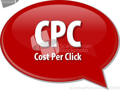 Image of CPC acronym word speech bubble illustration