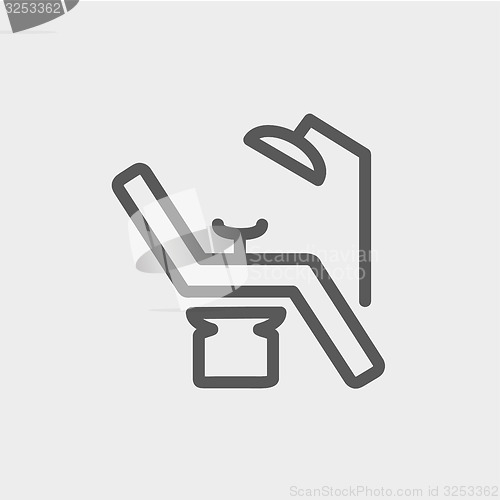 Image of Dental chair thin line icon