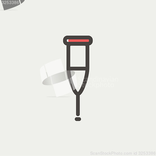 Image of Crutch thin line icon