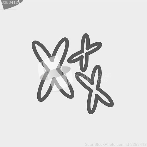 Image of Chromosomes thin line icon