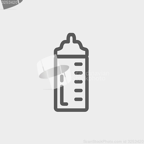 Image of Feeding bottle thin, line icon