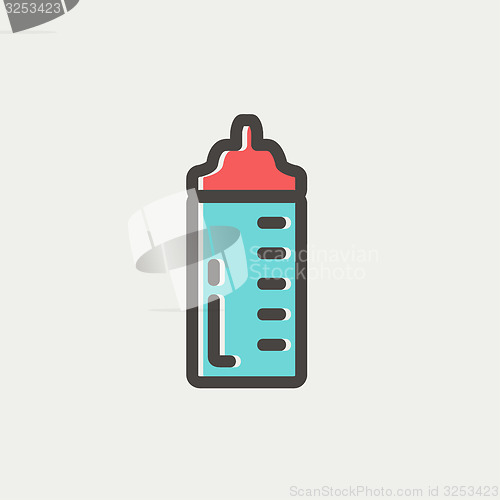 Image of Feeding bottle thin, line icon