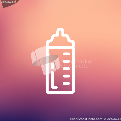 Image of Feeding bottle thin, line icon