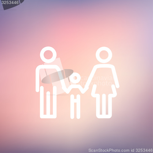Image of Family thin line icon