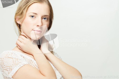 Image of portrait of calm young woman