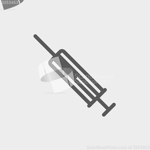 Image of Syringe thin line icon