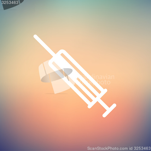 Image of Syringe thin line icon