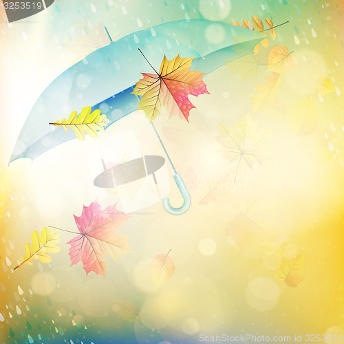 Image of Umbrella symbol with text block. EPS 10