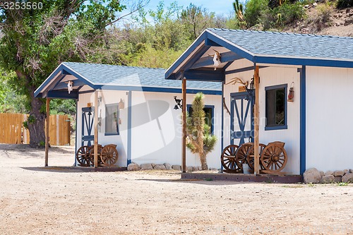 Image of Rustic wooden farm buildings, 