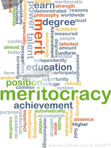 Image of Meritocracy background concept