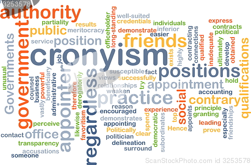 Image of Cronyism background concept